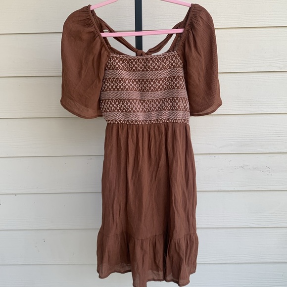 Blu pepper puff sleeve flowy gardengirl bohemian dress small - Picture 6 of 7